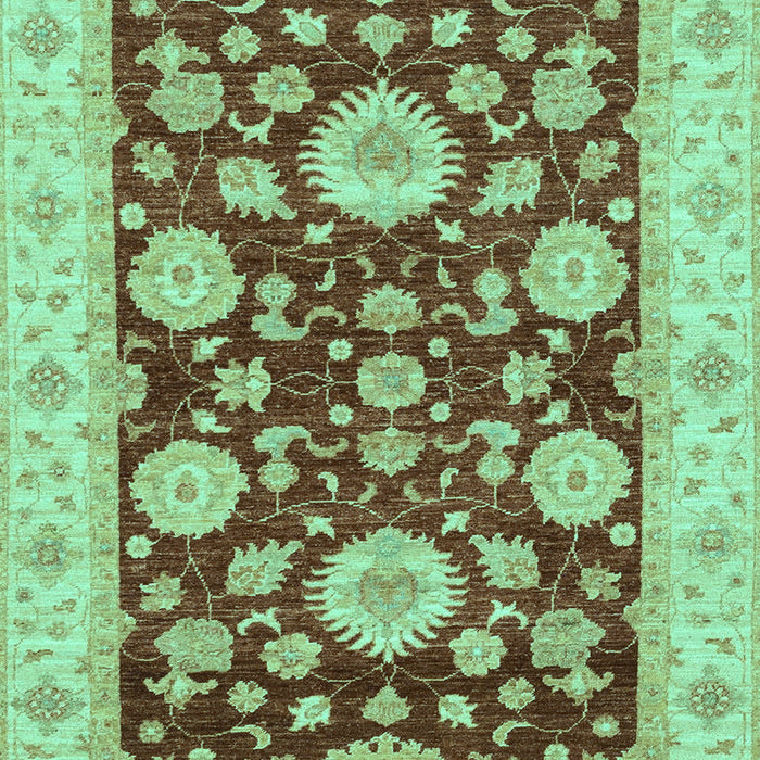 Machine Washable Oriental Turquoise Traditional Area Rugs, wshabs3560turq