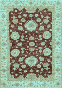 Oriental Light Blue Traditional Rug, abs3560lblu