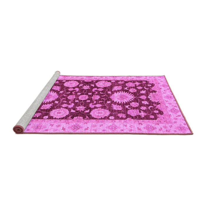 Sideview of Machine Washable Oriental Purple Traditional Area Rugs, wshabs3560pur