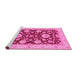 Sideview of Machine Washable Oriental Pink Traditional Rug, wshabs3560pnk