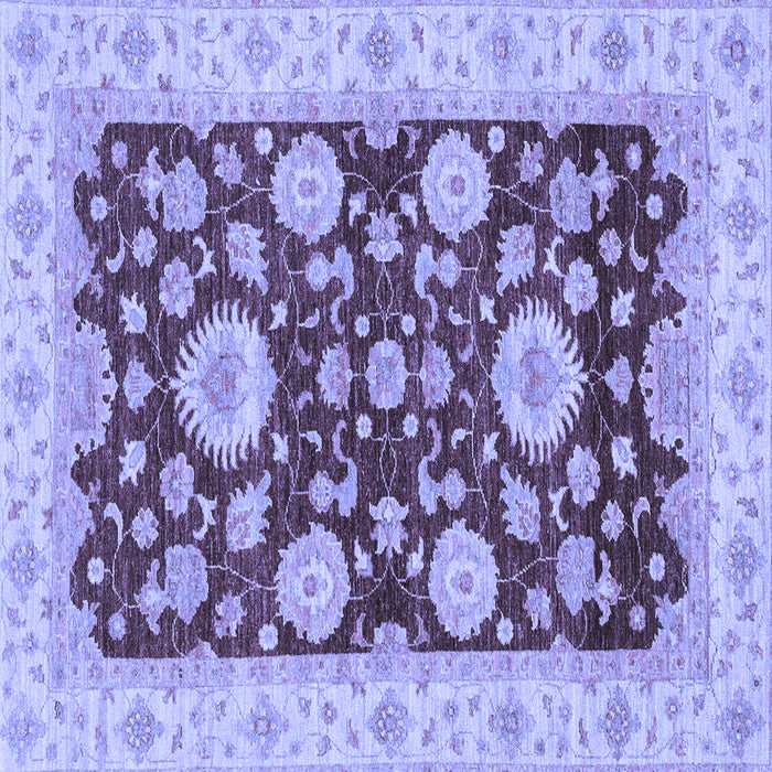 Square Machine Washable Oriental Blue Traditional Rug, wshabs3560blu