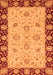 Machine Washable Abstract Orange Modern Area Rugs, wshabs3561org