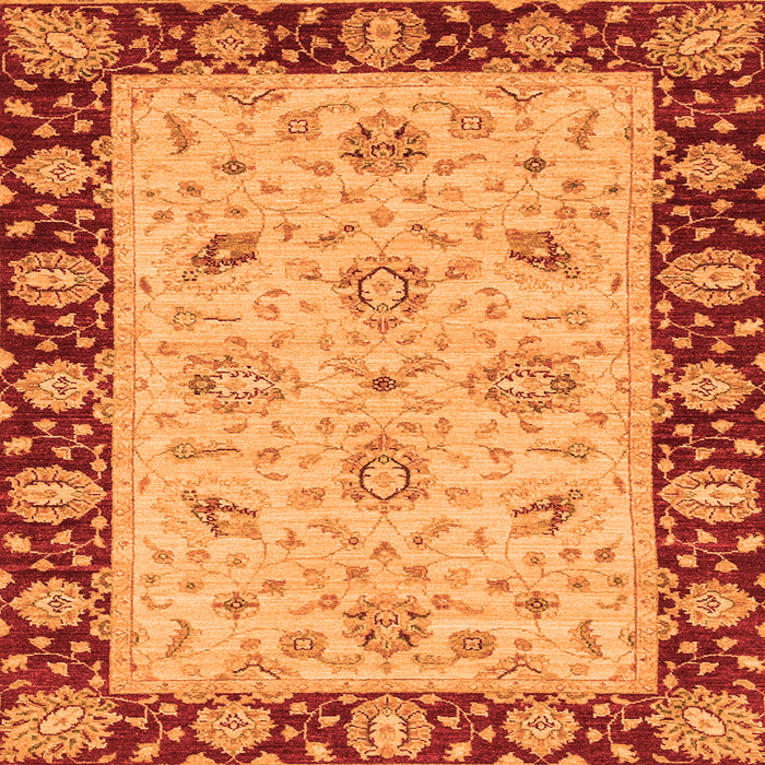 Square Abstract Orange Modern Rug, abs3561org