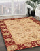 Abstract Red Modern Rug in Family Room, abs3561