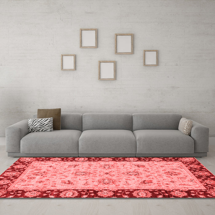 Modern Red Washable Rugs