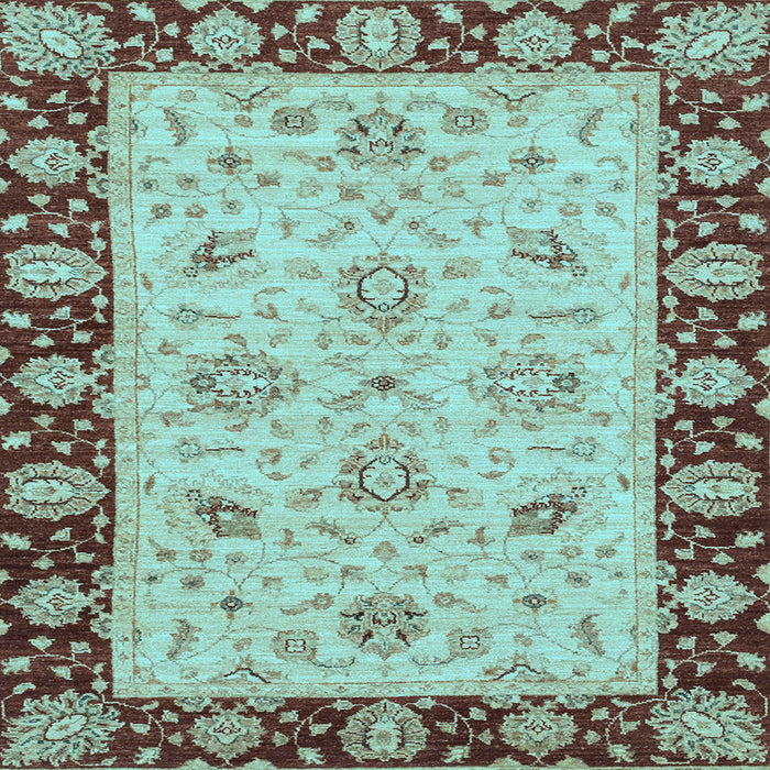 Square Abstract Light Blue Modern Rug, abs3561lblu