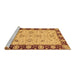 Sideview of Machine Washable Abstract Brown Modern Rug, wshabs3561brn