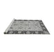 Sideview of Machine Washable Abstract Gray Modern Rug, wshabs3561gry