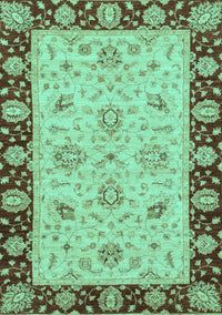 Abstract Turquoise Modern Rug, abs3561turq