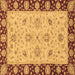 Square Abstract Brown Modern Rug, abs3561brn