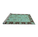 Sideview of Machine Washable Abstract Light Blue Modern Rug, wshabs3561lblu