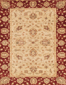 Machine Washable Abstract Red Rug, wshabs3561