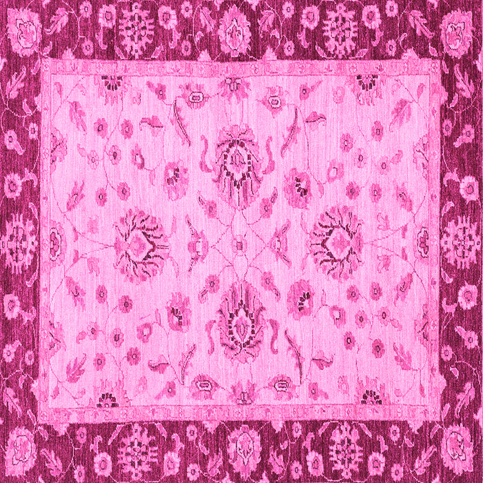 Square Oriental Pink Traditional Rug, abs3562pnk