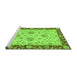 Sideview of Machine Washable Oriental Green Traditional Area Rugs, wshabs3562grn