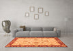 Machine Washable Oriental Orange Traditional Area Rugs in a Living Room, wshabs3562org