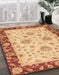 Abstract Orange Oriental Rug in Family Room, abs3562