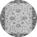 Round Oriental Gray Traditional Rug, abs3562gry