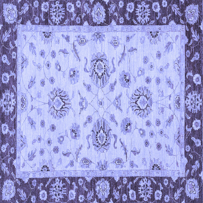 Square Machine Washable Oriental Blue Traditional Rug, wshabs3562blu