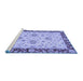 Sideview of Machine Washable Oriental Blue Traditional Rug, wshabs3562blu