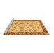 Sideview of Machine Washable Oriental Brown Traditional Rug, wshabs3562brn