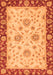 Machine Washable Oriental Orange Traditional Area Rugs, wshabs3562org