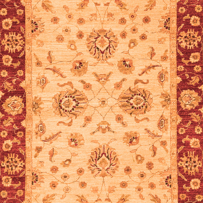 Machine Washable Oriental Orange Traditional Area Rugs, wshabs3562org
