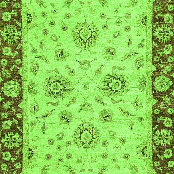 Machine Washable Oriental Green Traditional Area Rugs, wshabs3562grn