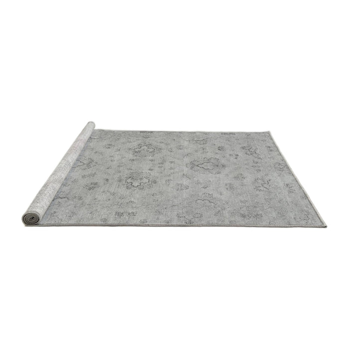 Sideview of Machine Washable Abstract Gray Modern Rug, wshabs3563gry