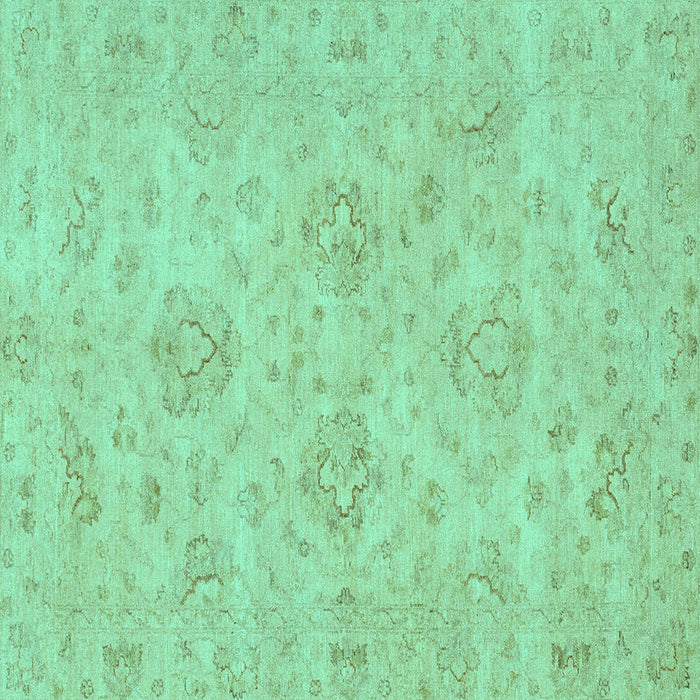 Square Abstract Turquoise Modern Rug, abs3563turq