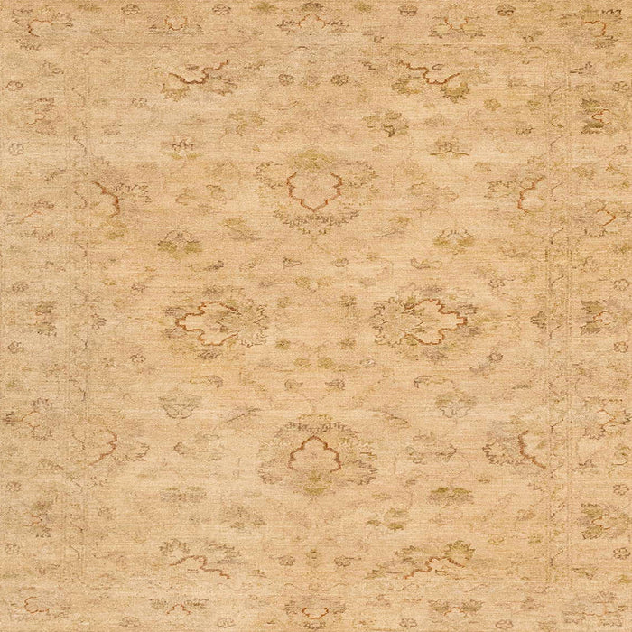 Square Machine Washable Abstract Orange Rug, wshabs3563