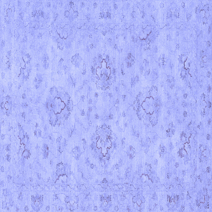 Square Abstract Blue Modern Rug, abs3563blu