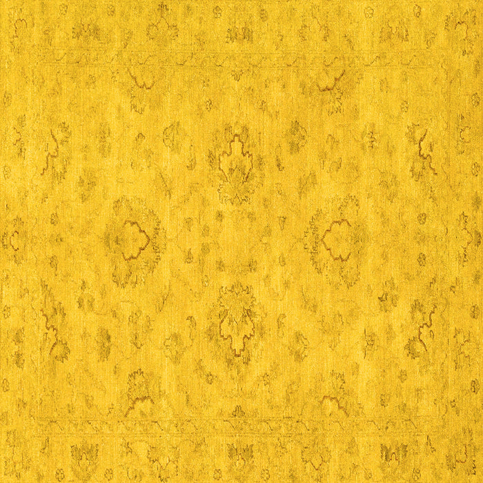 Square Machine Washable Abstract Yellow Modern Rug, wshabs3563yw