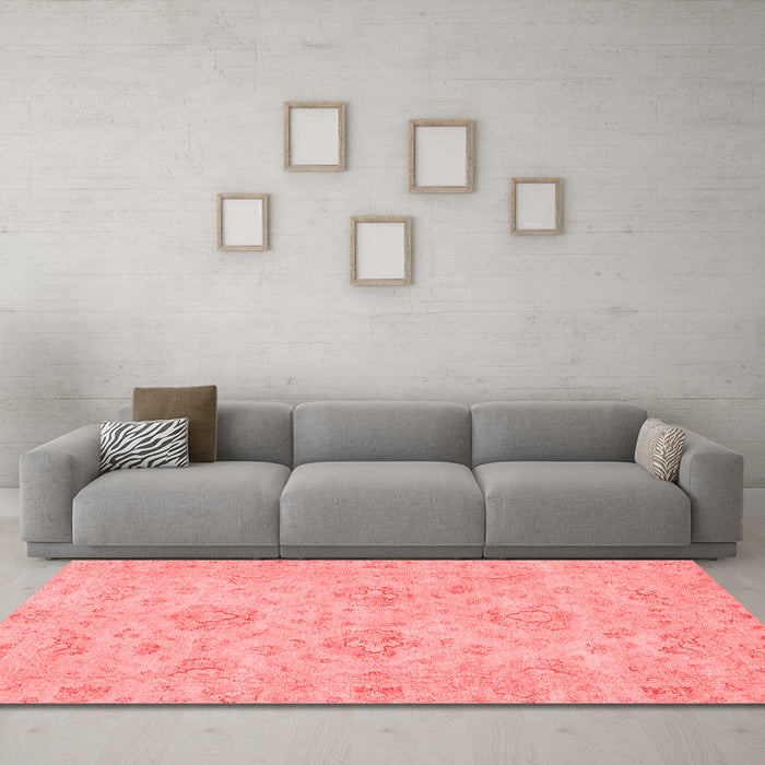 Modern Red Washable Rugs