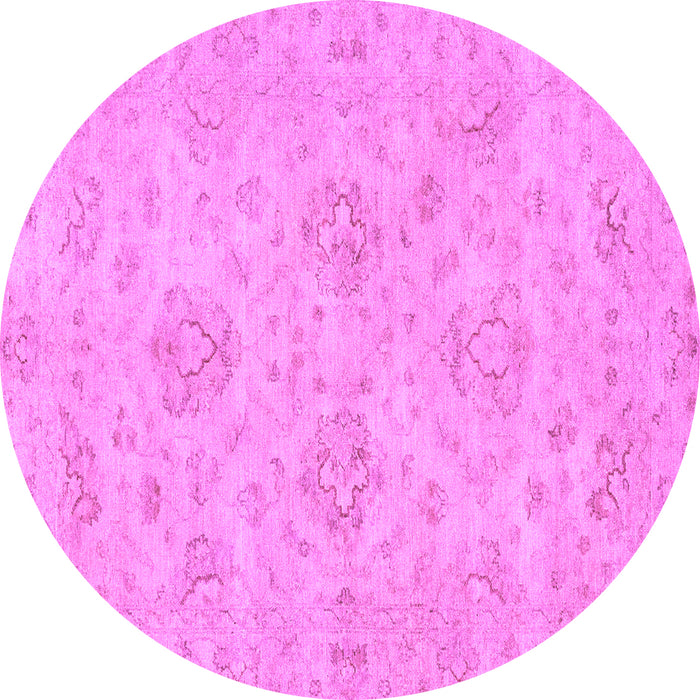 Round Machine Washable Abstract Purple Modern Area Rugs, wshabs3563pur