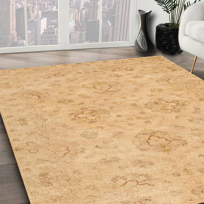 Machine Washable Abstract Orange Rug in a Family Room, wshabs3563