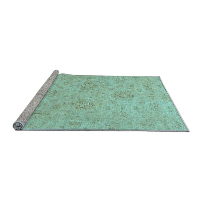 Sideview of Machine Washable Abstract Light Blue Modern Rug, wshabs3563lblu