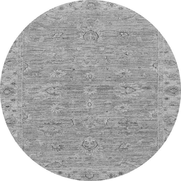 Round Machine Washable Abstract Gray Modern Rug, wshabs3564gry