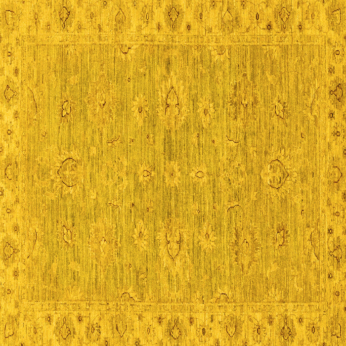 Square Machine Washable Abstract Yellow Modern Rug, wshabs3564yw