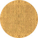 Round Abstract Brown Modern Rug, abs3564brn