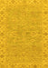 Machine Washable Abstract Yellow Modern Rug, wshabs3564yw