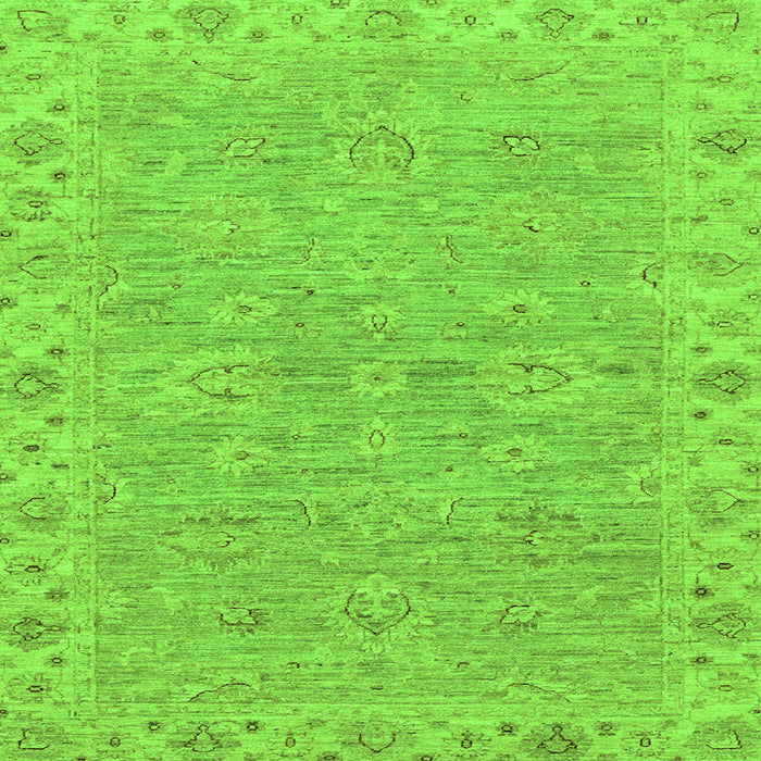 Square Machine Washable Abstract Green Modern Area Rugs, wshabs3564grn