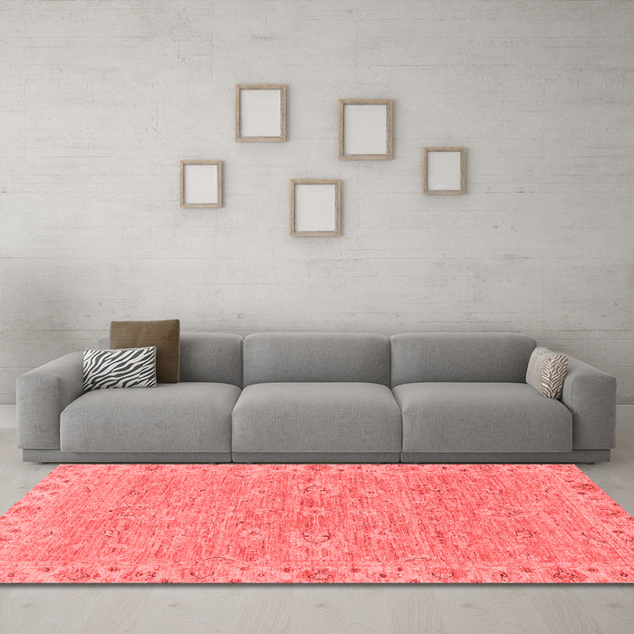 Modern Red Washable Rugs