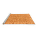 Sideview of Machine Washable Abstract Orange Modern Area Rugs, wshabs3564org