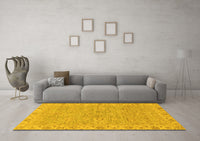 Machine Washable Abstract Yellow Modern Rug, wshabs3564yw