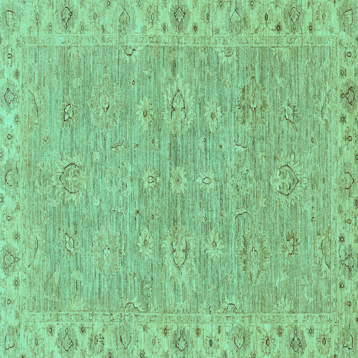 Square Abstract Turquoise Modern Rug, abs3564turq