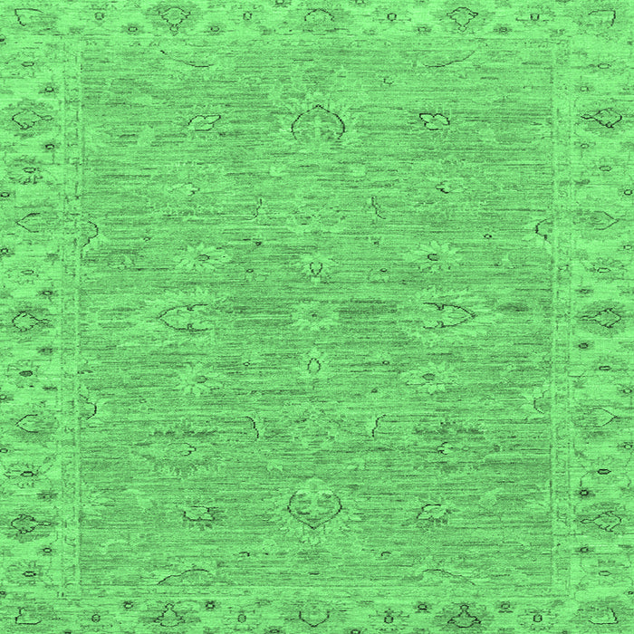 Square Machine Washable Abstract Emerald Green Modern Area Rugs, wshabs3564emgrn