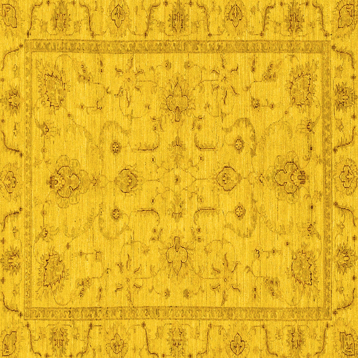Square Abstract Yellow Modern Rug, abs3565yw