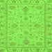 Square Machine Washable Abstract Green Modern Area Rugs, wshabs3565grn