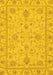 Machine Washable Abstract Yellow Modern Rug, wshabs3565yw