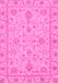 Machine Washable Abstract Pink Modern Rug, wshabs3565pnk